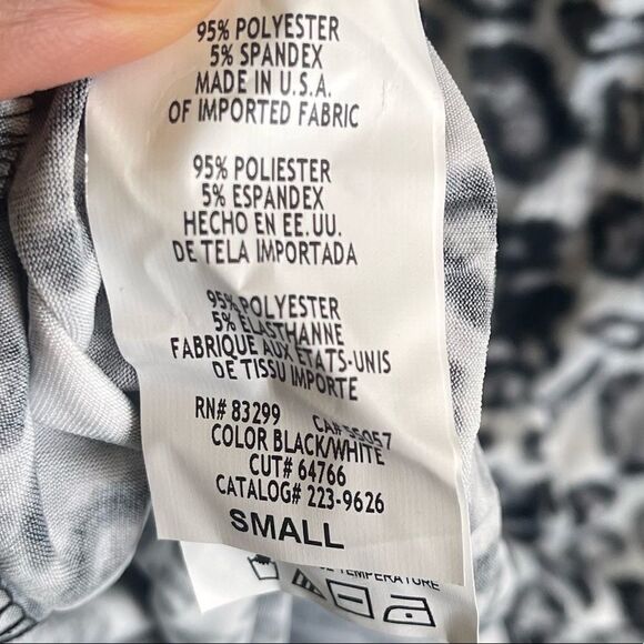 Tiana B. Black & White Sleeveless Animal-Print Maxi Dress; SZ S; NWOT - Picture 7 of 8